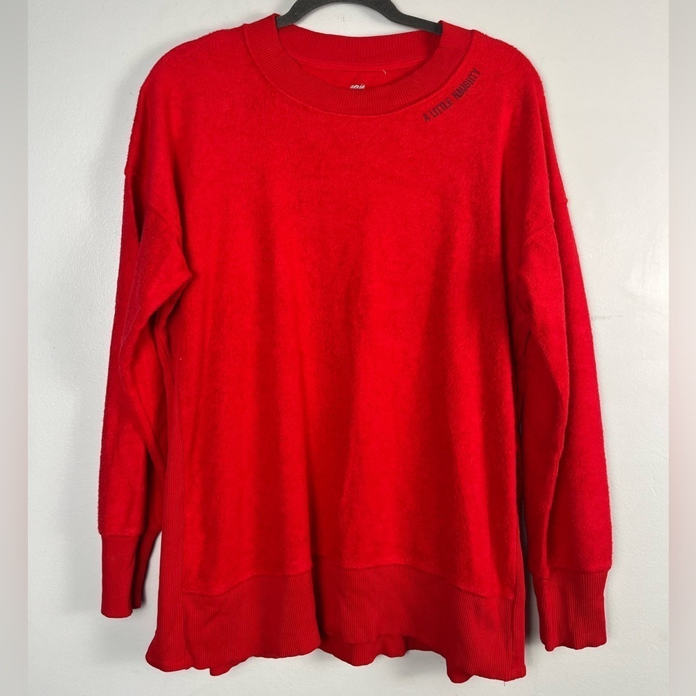 Aerie womens sweater sz small Sherpa Little Naughty Longline Oversized
